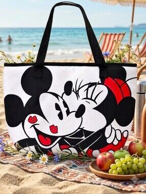 Disney Store Japan Mickey Minnie Insulated Cooler Tote Bag NWT